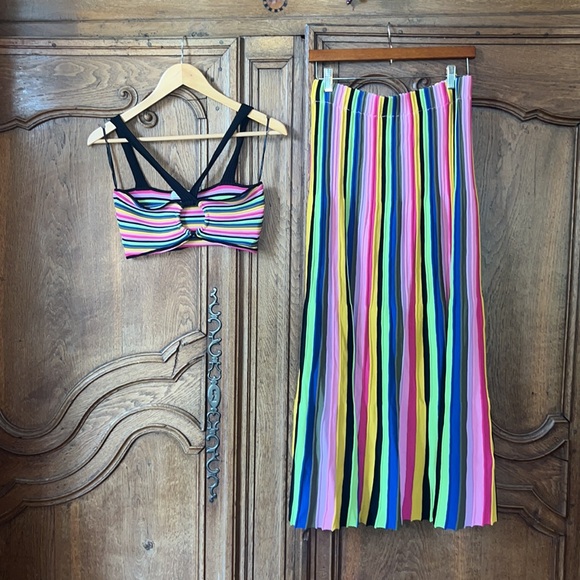 AMUR Annika Knit Set in Vibrant Colorful Stripe - Picture 11 of 16